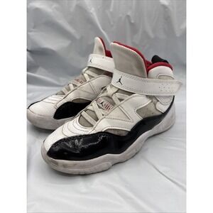 Jordan Jumpman DQ8431-106 White Black  Red Youth Size 13C